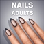 Short Stiletto Dark Frame Nails logo