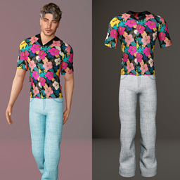 Hawaiian shirt and linen pants