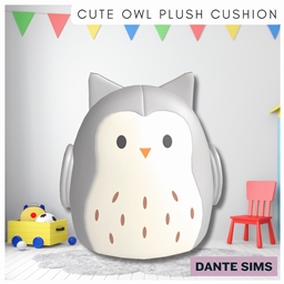Cute owl plush cushion
