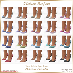 P-Luxe Stiletto Court Shoes - Rhinestone Encrusted | Wearable/CAS Version