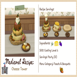 Cheese Tower ~ Medieval Cookbook por Littlbowbub / Translated to Spanish by dokimtz