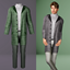 Classic check coat with golf and trousers logo