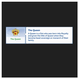 The Queen's Trait by kiarasims4mods Spanish translation
