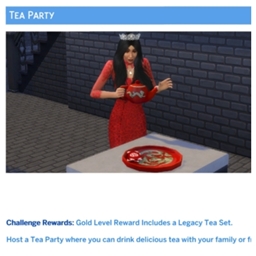 Tea Party celebration Event by kiarasims4mods Spanish translation
