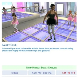Activity Ballet Club School  by Kiarasims4mods (Portuguese translation) logo