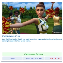 Activity Cheerleading Club School by Kiarasims4mods Portuguese translation logo