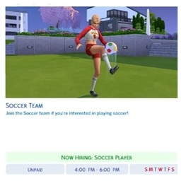Activity Soccer Team School for Students by Kiarasims4mods Portuguese translation logo