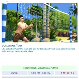 Activity Volleyball Team Student School by Kiarasims4mods Portuguese translation logo
