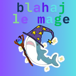 Blahaj le mage logo