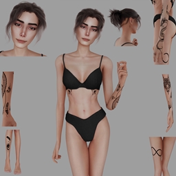 Female tattoo #60 and Male tattoo #59
