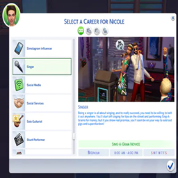 Singer Career By KiaraSims4Mods | Chinese Translation