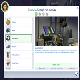 Music Artist Career By KiaraSims4Mods | Chinese Translation