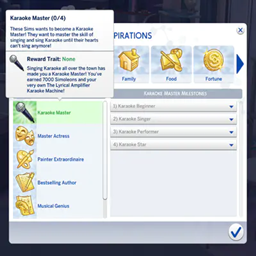 Karaoke Master Aspiration By KiaraSims4Mods | Chinese Translation