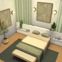 Sleek Green Bedroom