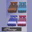 Bed with beautiful bedding in four colors logo