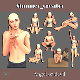 Angel or devil logo