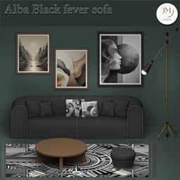 Jomsims Alba Black fever sofa logo