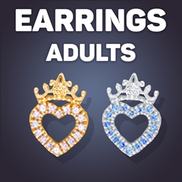 Princess Heart Stud Earrings
