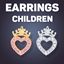 Princess Heart Stud Earrings For Kids logo