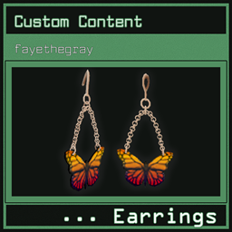 butterfly earrings by fayethegray