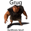 Grug plushie logo
