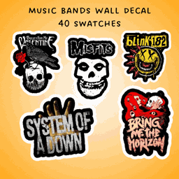 Music Bands Wall Decal logo