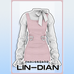 LIN-DIAN Two piece puff sleeve women's suit logo