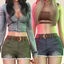 Aurum - maxis match denim shorts logo