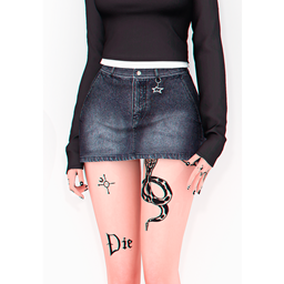 💎 Ruby Denim Skirt (with Pendant) 💎 logo