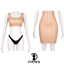 Monogram-jacquard crop top and pencil skirt logo