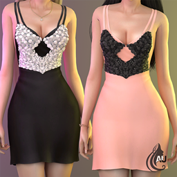 Aurum - short dress with corset logo