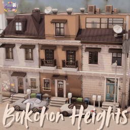 Bukchon Heights – Sims 4 Townhouses Build (No CC)