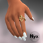 Simple white nails logo