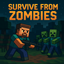 Escape from zombies and kill them logo