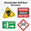 Warning signs Wall Decal logo