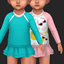 Toddler Rashguard Swim Dress logo