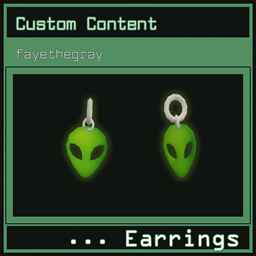 alienz two, earrings by fayethegray