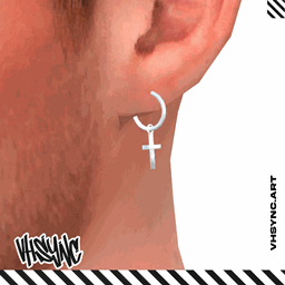 [VHSync] Minimalist Cross Earring logo
