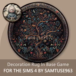 Classic Pattern Round Dance Rug #6 Samtuse963