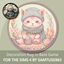 Cute Kitten Kids Round Dance Rug #3 Samtuse963