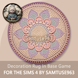 HQ Flower Woven Round Dance Rug #2 Samtuse963 logo