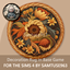 Flower Woven Round Dance Rug #5 Samtuse963 logo