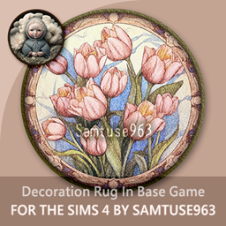 Watercolor Round Dance Rug #8 Samtuse963 logo