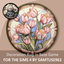 Watercolor Round Dance Rug #8 Samtuse963 logo