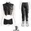 Fred sleeveless turtleneck tank top and multi pocket cargo pants logo