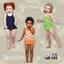 Mermaid toddler swimsuit logo
