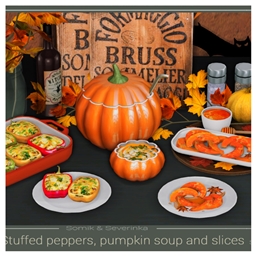 Stuffed Peppers and Baked Pumpkin Slices by "Somik_Severinka" Spanish Translation