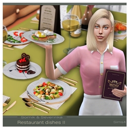 🍽️✨ Restaurant Settwo New Recipes for The Sims 4 by Somik & Severinka — Spanish Translation Es🍽️✨