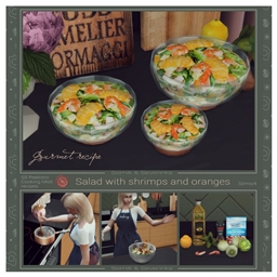Shrimp and orange salad by somik_severinka Spanish translation