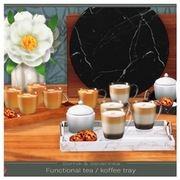 Functional tray for tea and coffee by Somik_Severinka Spanish translation